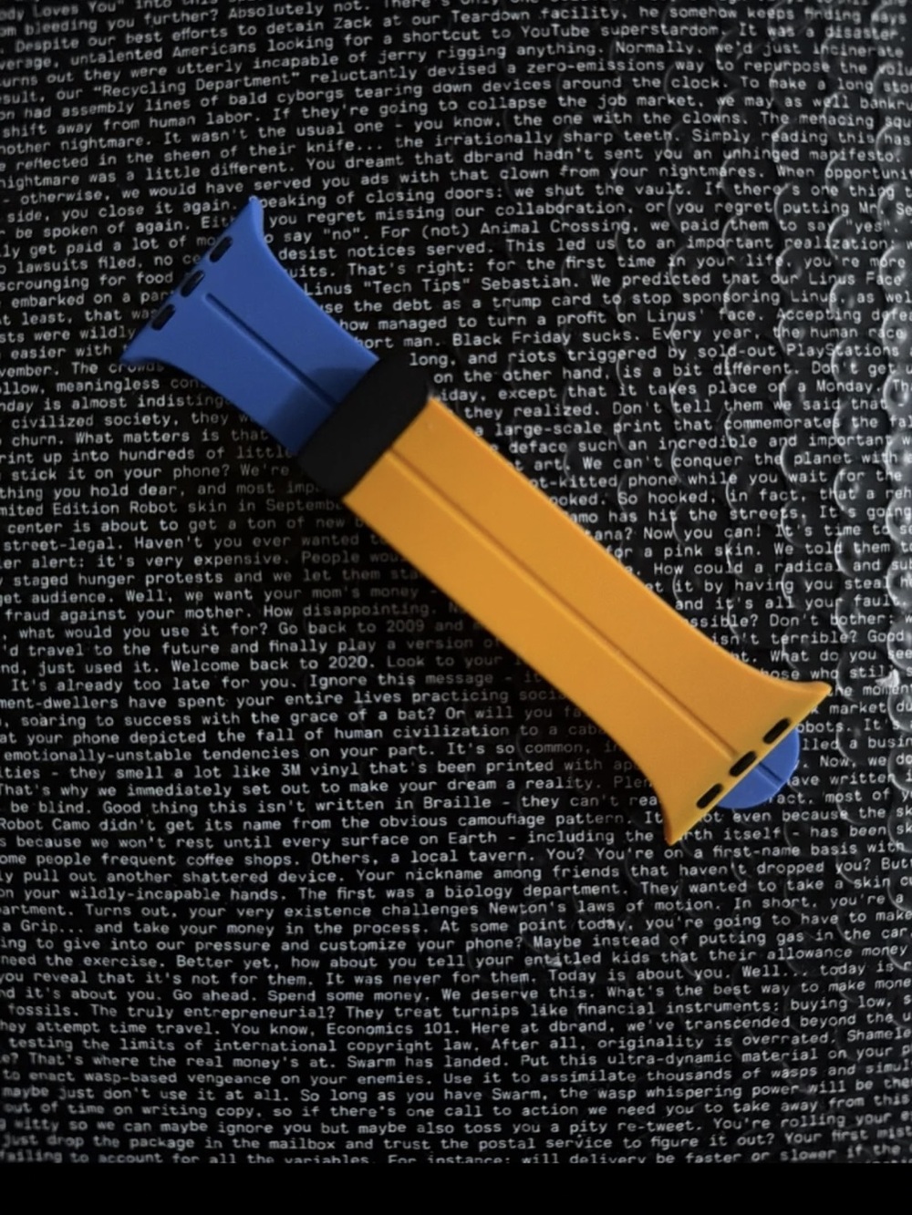 Unbranded Magnetic Strap Apple Watch Band Yellow/Blue Band silicone